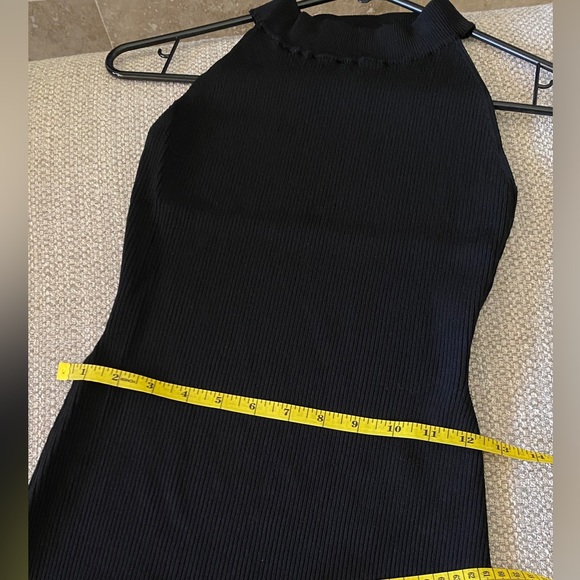 Sleeveless Ribbed Knit Midi Dress. Size S. NWOT  Black - Picture 10 of 14